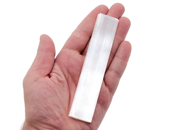 Selenite Wand Stone - Obelisk Tower Selenite Wand Stone - Loose Gemstone - Natural Selenite Tower – 12cm - RA1163