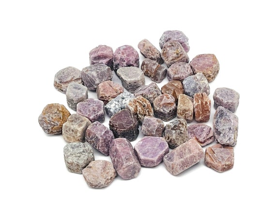 Natural Ruby Corundum Raw Stone - Corundum Pink Sapphire Crystals - Hexagon Ruby - Undrilled Ruby Chips - Jewelry Making - RA1276