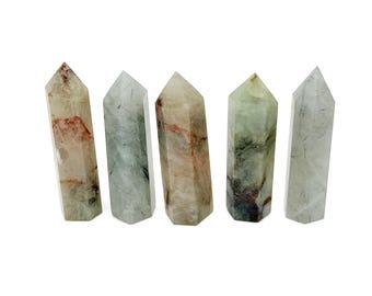 Green Rutilated Quartz Obelisk Tower Stone - Gemstone Tower - Meditation Gemstone - Crystal Gifts - Home Crystal Decor - TW1147