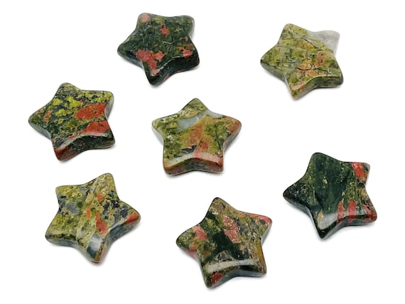 Unakite Star Gemstone - Star Unakite Gemstone –Healing Stone - Natural Star Gemstone - Star Gemstone - 3cm - ST1048