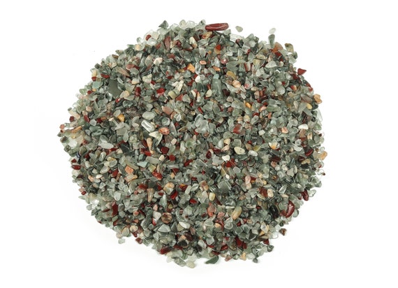 African Bloodstone Chips – Gemstone Chips – Crystal Semi Tumbled Chips - Bulk Crystal - 2-6mm  - CP1109