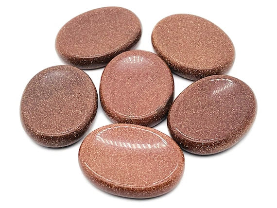 Goldstone Worry Stone – Crystal Worry Stone – Pocket Stone – Healing Crystal - 4.5x3.5cm - WO1070