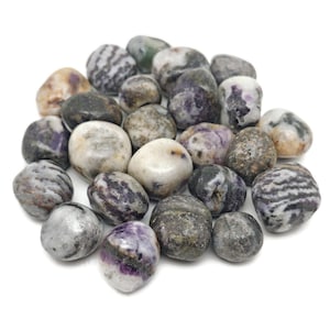 Purple Fluorite Root Tumbled Stone - Geniune Crystals - Gift Your Best Friend – Healing Stones - TU1333