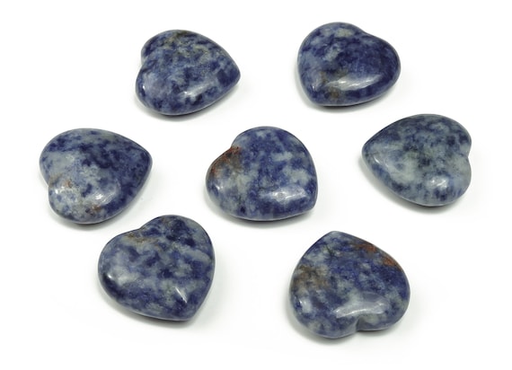 Blue Spot Jasper Heart Gemstone – Heart Crystal - Healing Stones – Carving Heart - Natural stones - 3cm - HE1186