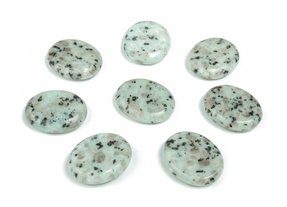 Kiwi Jasper Flat Disk - Slab Natural Stone – Flat Stone - Worry Stone - Healing Crystals – 30x25x7 - FL1043