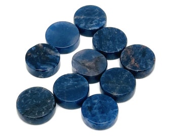 Sodalite Gemstone Flat Disk - Crystal Round Coin - Loose Gemstone - Cabochon Gemstone - Handmade Gemstone Round - FL1076
