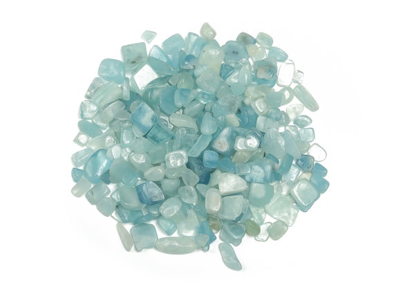 Aquamarine Chips - Healing Gemstones - Bulk Aquamarine Chips - Gemstone Chips - Natural Aquamarine Crystal Chips - 6-10mm - CP1127