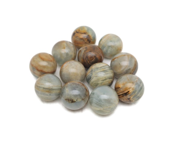 Blue Onyx Sphere Gemstone – Lemurian Aquatine Calcite Crystal Sphere - Healing Stone – Crystal Ball – Crystal Décor – 22mm - SP1103