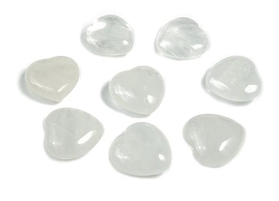 Clear Quartz Heart Gemstone- Clear Quartz Crystal - Crystal Healing – Quartz Meditation Crystals – Crystal Gift - 3cm - HE1158