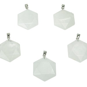 Clear Quartz Star Pendant - Crystal Pendant – Natural Necklaces - Jewelry Making Supplies - NC1064