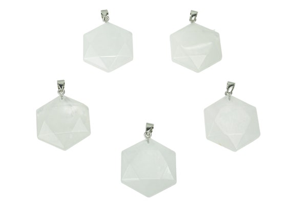 Clear Quartz Star Pendant - Crystal Pendant – Natural Necklaces - Jewelry Making Supplies - NC1064