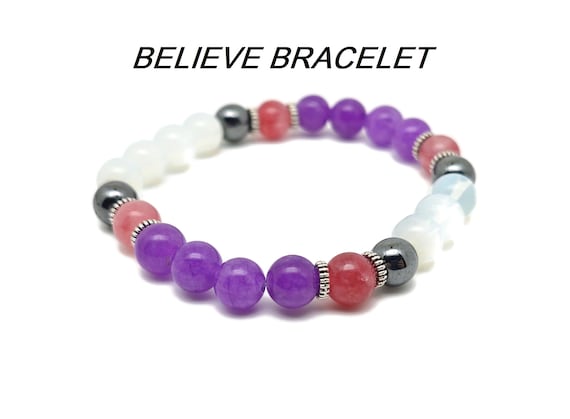 Believe Gemstone Bracelet - Handmade Crystal Bracelet - Men&Women Stretchy Bracelet - Gift for Her - Choose Your Bracelet - YY1069