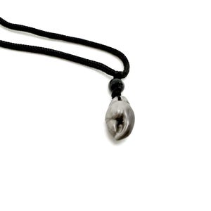 Collar de garra de cangrejo con obsidiana plateada: colgante de cristal protector para fuerza y poder - Colgante de cristal plateado para energía - NC1938