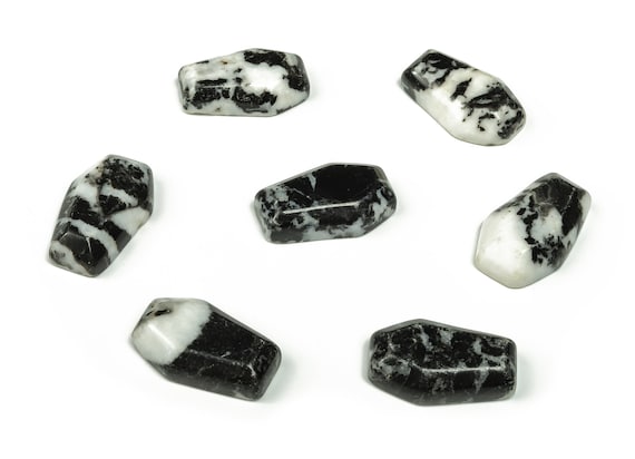 Zebra Calcite Coffin Crystal - Cabochon - Crystal Carving - 3cm CO1006