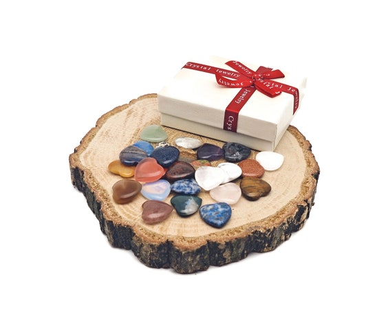 Crystal Mystery Box Gift Heart Carving - 10 Pc Randomly Crystals - Crystal Healing - Best Crystal Gift  - Home Decor - KIT2