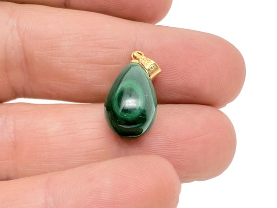 Natural Malachite Pendant – Natural Green Stone Pendant for Protection & Healing - Spiritual Protection Gift - NC1933