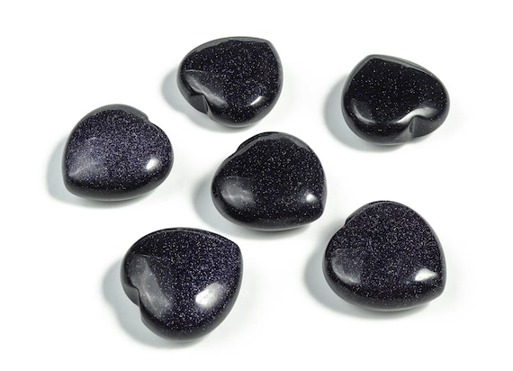 Blue Goldstone Heart Gemstone – Heart Blue Goldstone –Natural Gemstone – Loose Blue Goldstone Gemstones – Heart Gemstone – 4cm - HE1234