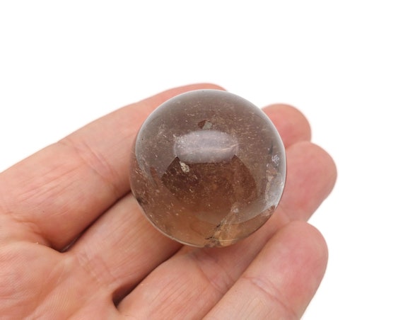 Smoky Quartz Sphere Stone A++ – Crystal Ball - Healing Crystal Stones – Crystal Decor – 35-40mm - BA1049