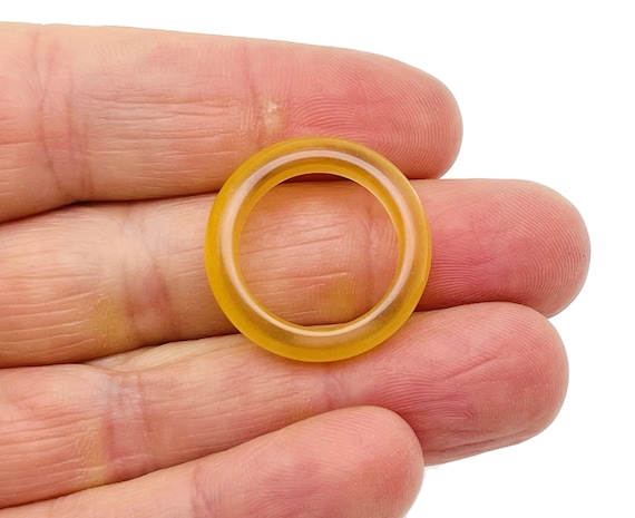 Yellow Cats Eye Ring - Crystal Ring – Cats Eye Charms - Jewelry Making Supplies - RI1027