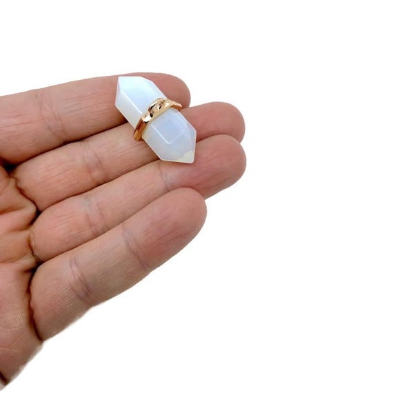 Opalite Double Terminated Crystal Pendant – Natural Gemstone Point - NC2009