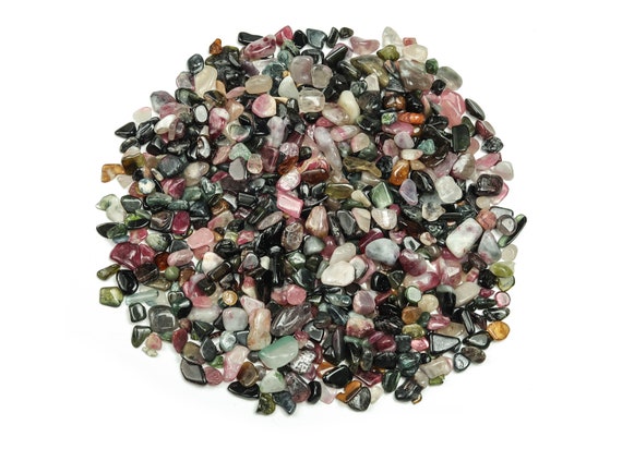 Rainbow Tourmaline Chips – Gemstone Chips – Crystal Semi Tumbled Chips - Bulk Crystal - 6-12mm - CP1088