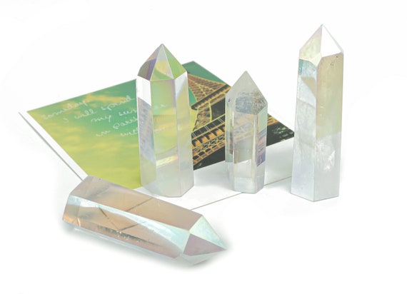 Angel Aura Quartz Obelisk Tower Stone – Obelisk Tower Point Crystals – Meditation Gemstone - Gifts - TW1016