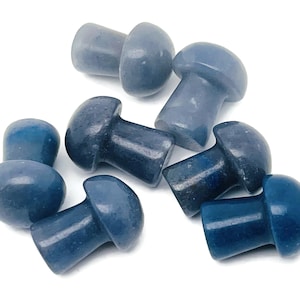 Blue Aventurine Mushroom Gemstone – Crystal Carving – Crystal Mushroom – Natural Stone Mushroom Carving – 2cm – MU1036