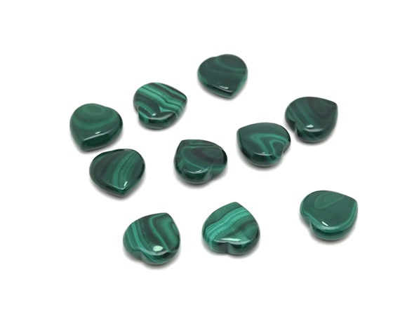 Malachite Heart Gemstone - AAA Natural Malachite Stone –  Healing Crystals - Nurturing Stone – Crystal Hearts – 16mm - HE1282