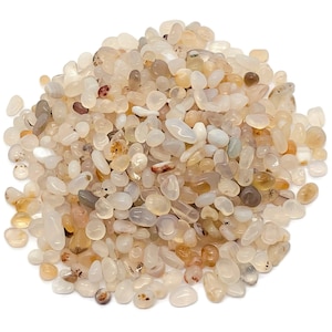 White Agate Chips – Gemstone Chips – Crystal Semi Tumbled Chips - Bulk Crystal - 5-7mm - CP1217