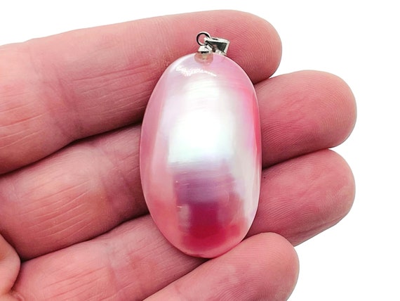 Pink Natural Pearl Pendant – Natural Pearl Charms - Reiki Chakra Healing – Making Jewelry - Bulk Crystal - NC1317