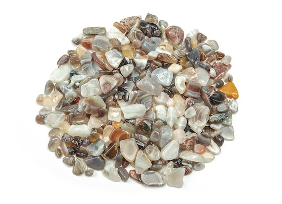 Botswana Agate Chips – Gemstone Chips – Crystal Semi Tumbled Chips - Bulk Crystal - 7-15mm  - CP1077