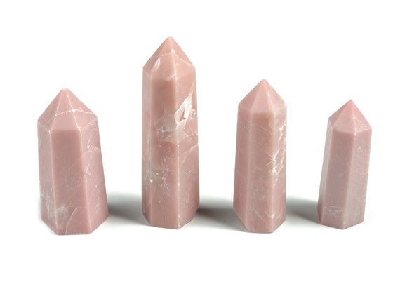 Pink Opal Obelisk Tower Stone - Pink Opal Tower - Pink Opal Tower Gemstone - Natural Gemstone Tower – TW1066