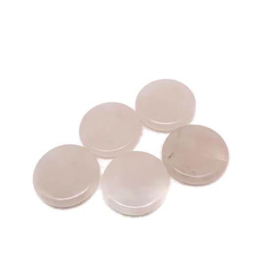 Rose Quartz Polished Gemstone Pocket Stone - Smooth Meditation Stones - 25mm - FL1106