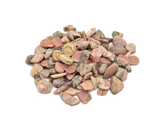 Rhodochrosite Chips – Gemstone Chips – Crystal Semi Tumbled Chips - Bulk Crystal - 7-12mm - CP1248