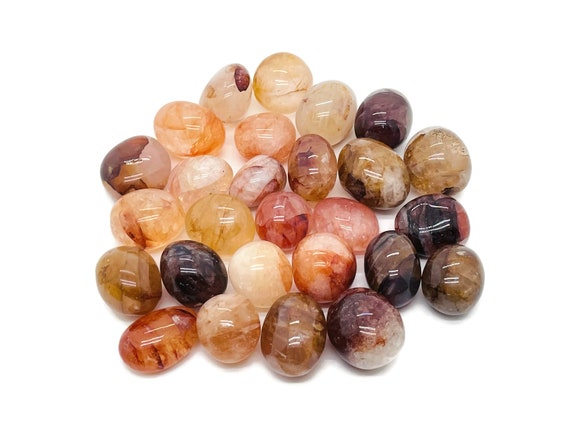 Red Hematoid Quartz Tumbled Stone – Fire Quartz – Healing Crystal – TU1001