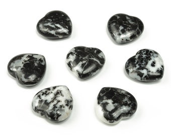 Zebra Calcite Heart Gemstone – Heart Crystal - Healing Stones – Carving Heart - Natural stones - 3cm - HE1187