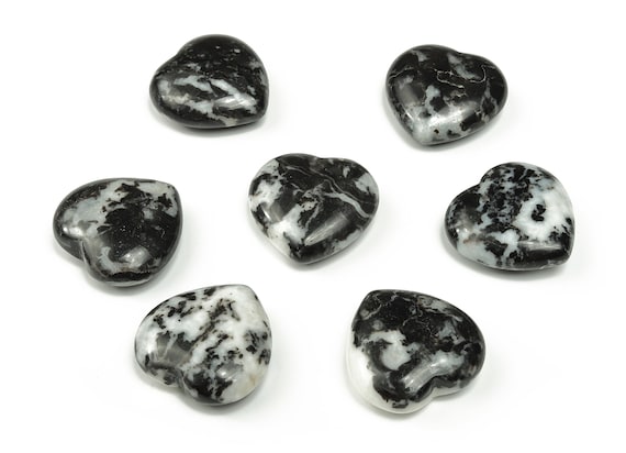 Zebra Calcite Heart Gemstone – Heart Crystal - Healing Stones – Carving Heart - Natural stones - 3cm - HE1187