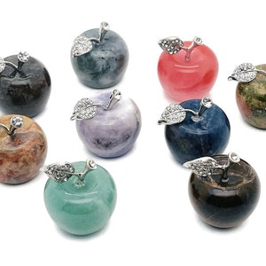 Apple Crystal Decor - Crystal Apple Carving - Home Living - Cute Gift - 30x25mm - APMIX