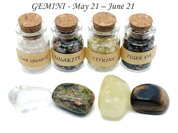 Gemini Zodiac Crystal - Gemini Birthstone - Choose Crystal Chips and Tumbled Stone - Healing Stone - Stones Of For You - GEMINI