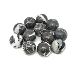 Zebra Calcite Sphere Gemstone – Crystal Sphere - Healing Stone – Crystal Ball – Crystal Décor – 20mm - SP1009
