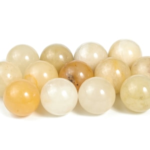 Gelber Jade Stein - Kugel Gelber Jadestein - Kugel Natürlicher Edelstein - Heilstein - Kristallkugel - 20 mm - SP1033