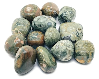 Green Rhyolite Tumbled Stone - Rainforest Crystal - Rhyolite Crystal – Good Mood - TU1208