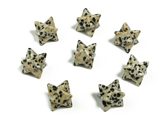 Dalmation Jasper Merkaba – Natural Dalmatian Jasper Merkaba Star - Crystal Reiki Healing - Merkaba Star Figurines - 1.3Cm – ME1001