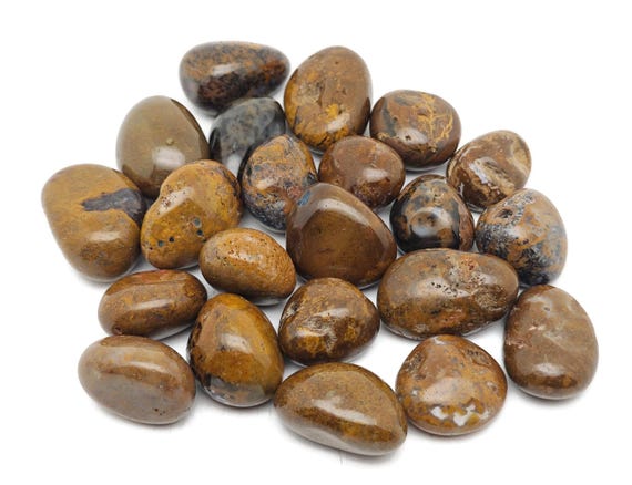 Calligraphy Jasper Tumbled Stone - Blue Sapphire - Crystal Gifts - Rocks - Minerals - Bulks - TU1338