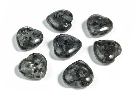 Larvikite Heart Gemstone – Heart Larvikite – Heart Loose Gemstone –Natural Gemstone - Larvikite Stone - 2.5cm - HE1108