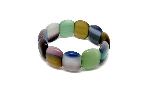 Cats Eye Bracelet - Handmade Crystal Bracelet - Men&Women Stretchy Bracelet - Gift for Her - Minimalist Bracelet - CC1039