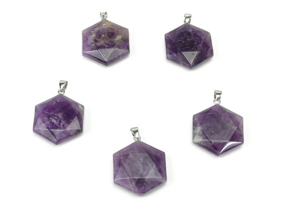 Amethyst Star Pendant - Crystal Pendant – Natural Necklaces - Jewelry Making Supplies - NC1067