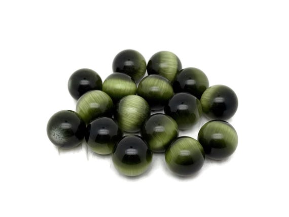 Dark Green Cats Eye Sphere Gemstone – Crystal Sphere - Healing Stone – Crystal Ball – Crystal Décor – 20mm - SP1142