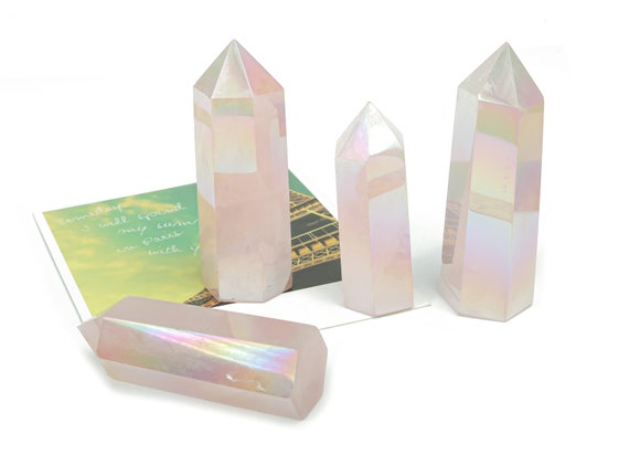Angel Aura Rose Quartz Obelisk Tower Stone – Obelisk Tower Point Crystals – Meditation Gemstone - Gifts - TW1023