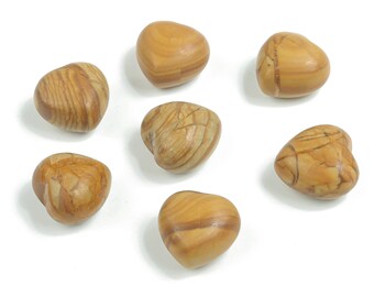 Walnut Jasper Heart Gemstone – Wood Jasper Heart Shaped - Healing Stones - 15x15x9mm - HE1035